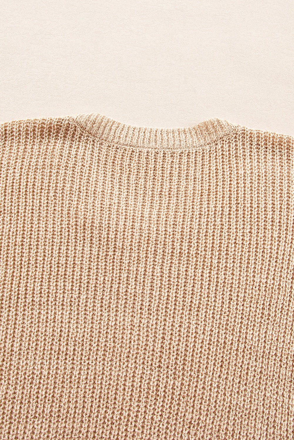 Light Beige Crew Neck Sweater