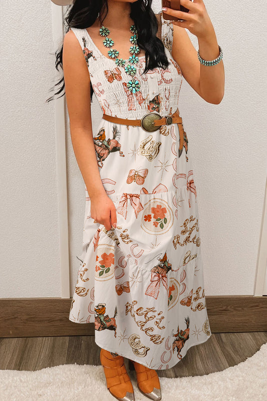Western Midi Shift Dress