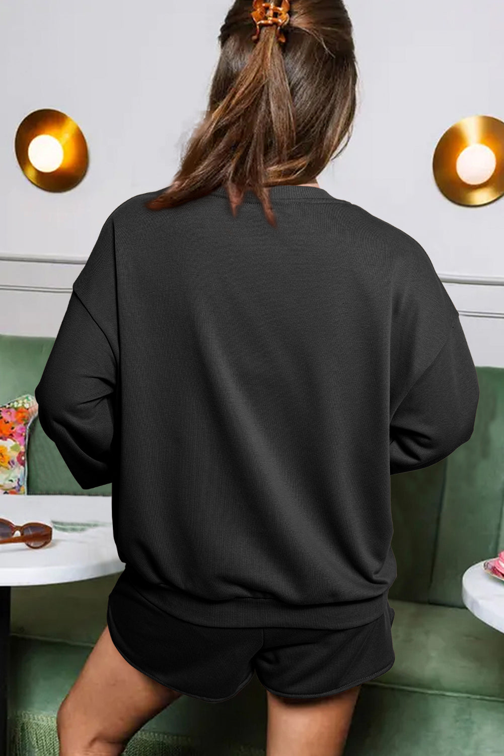 COFFEE Sweatshirt and Shorts Set