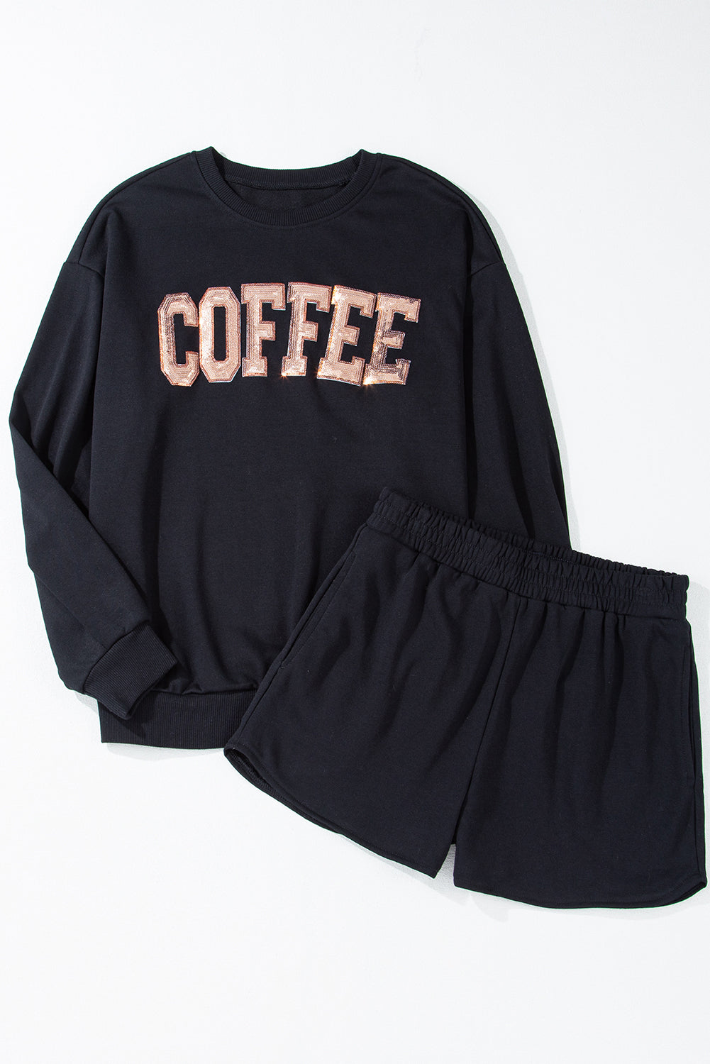 COFFEE Sweatshirt and Shorts Set