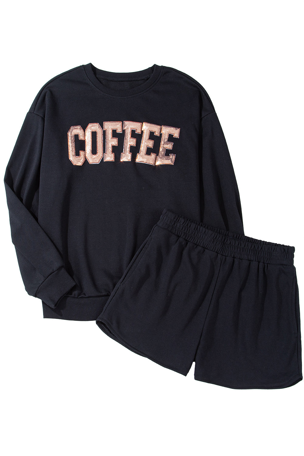 COFFEE Sweatshirt and Shorts Set