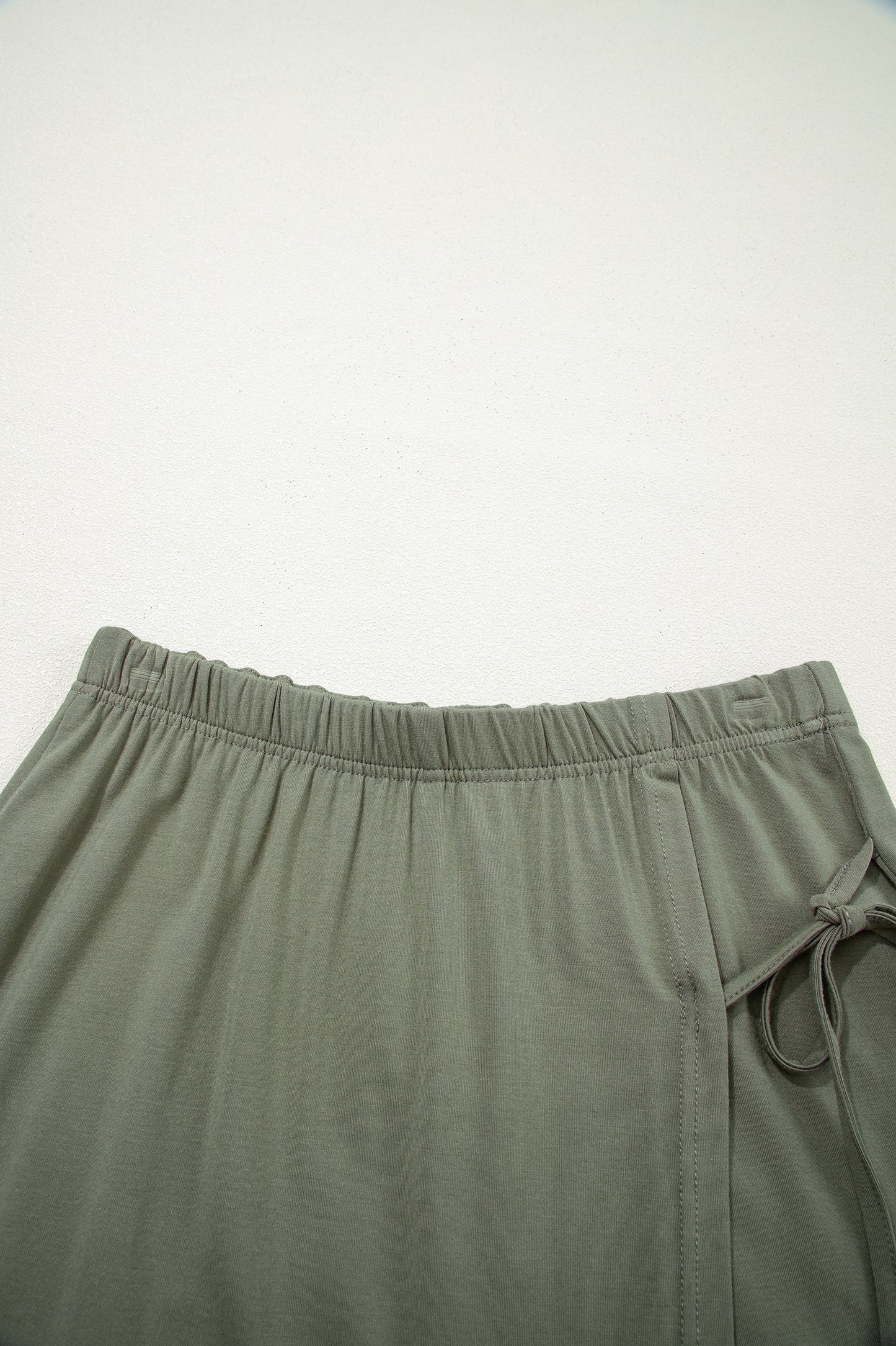Oversize Tee Tie Wrap Skort 2pcs Set