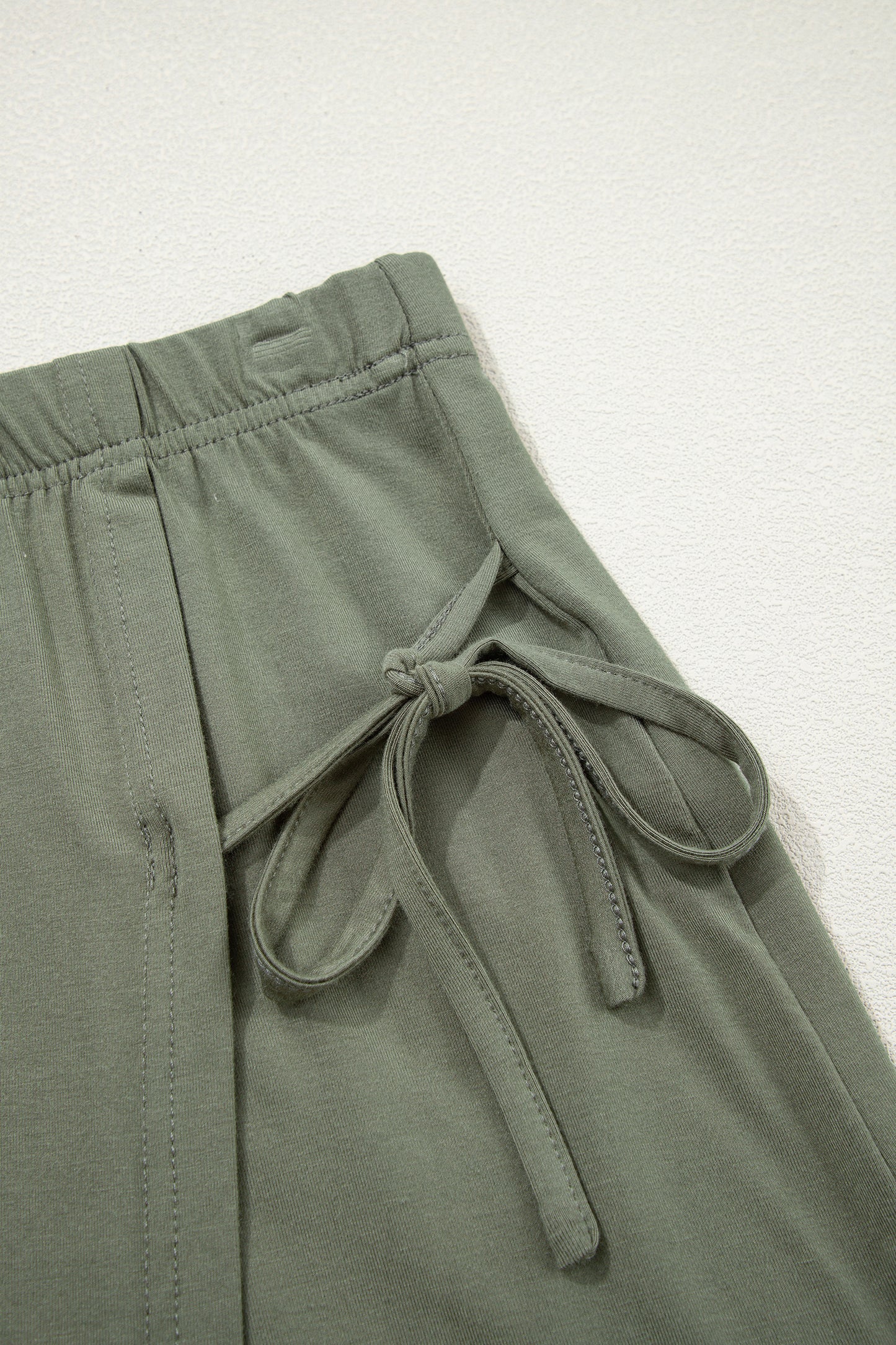Oversize Tee Tie Wrap Skort 2pcs Set