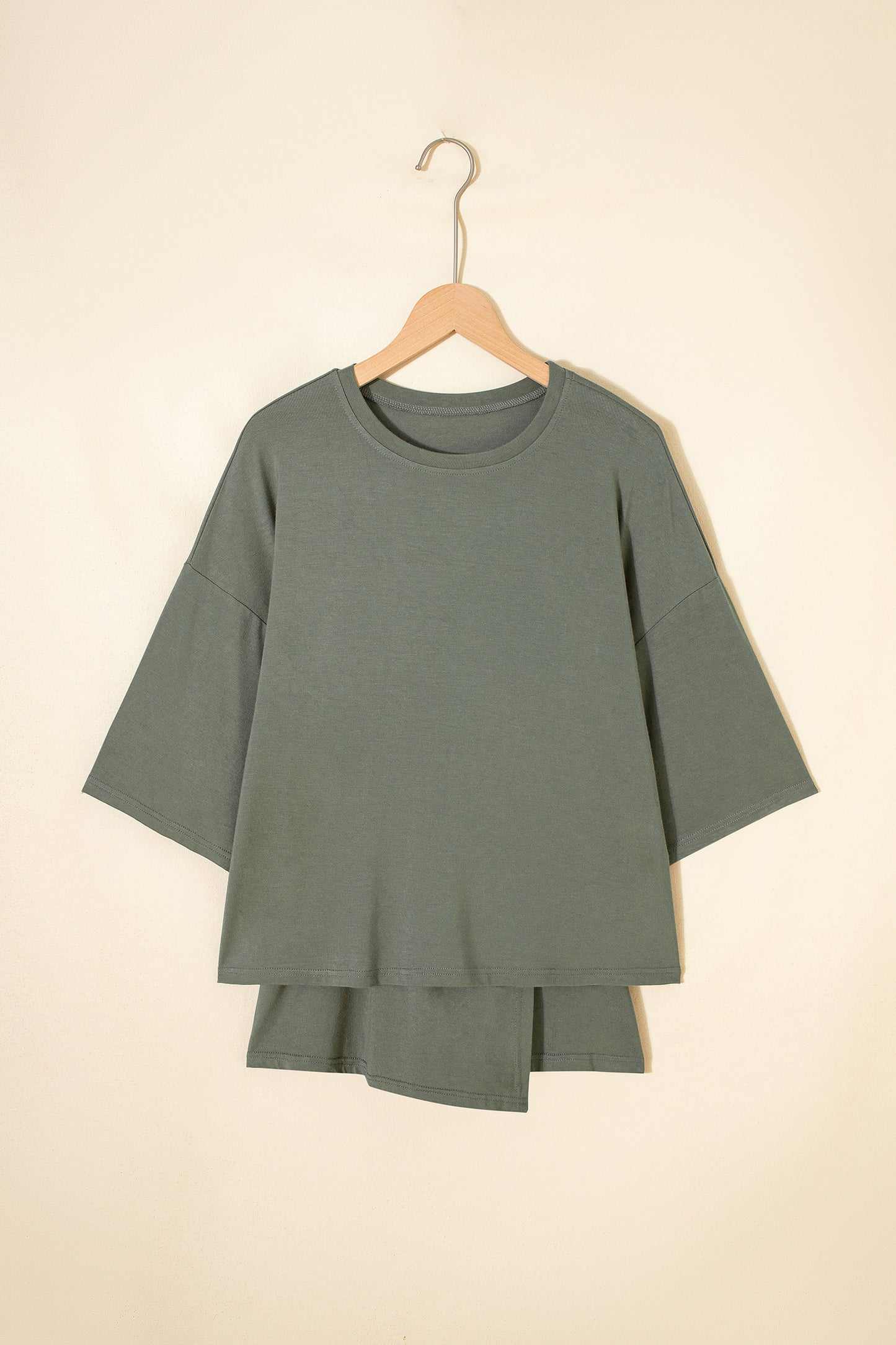 Oversize Tee Tie Wrap Skort 2pcs Set
