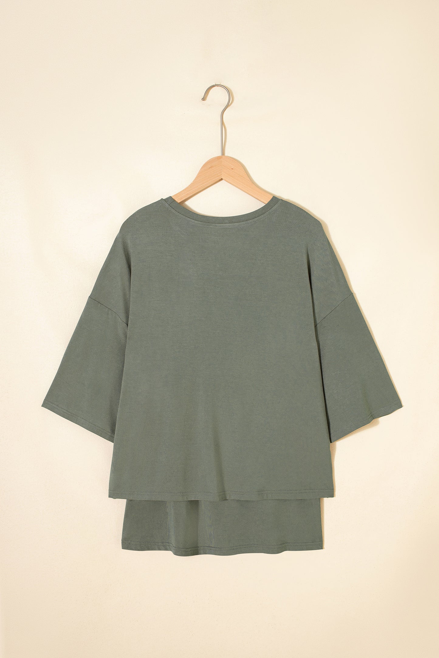 Oversize Tee Tie Wrap Skort 2pcs Set
