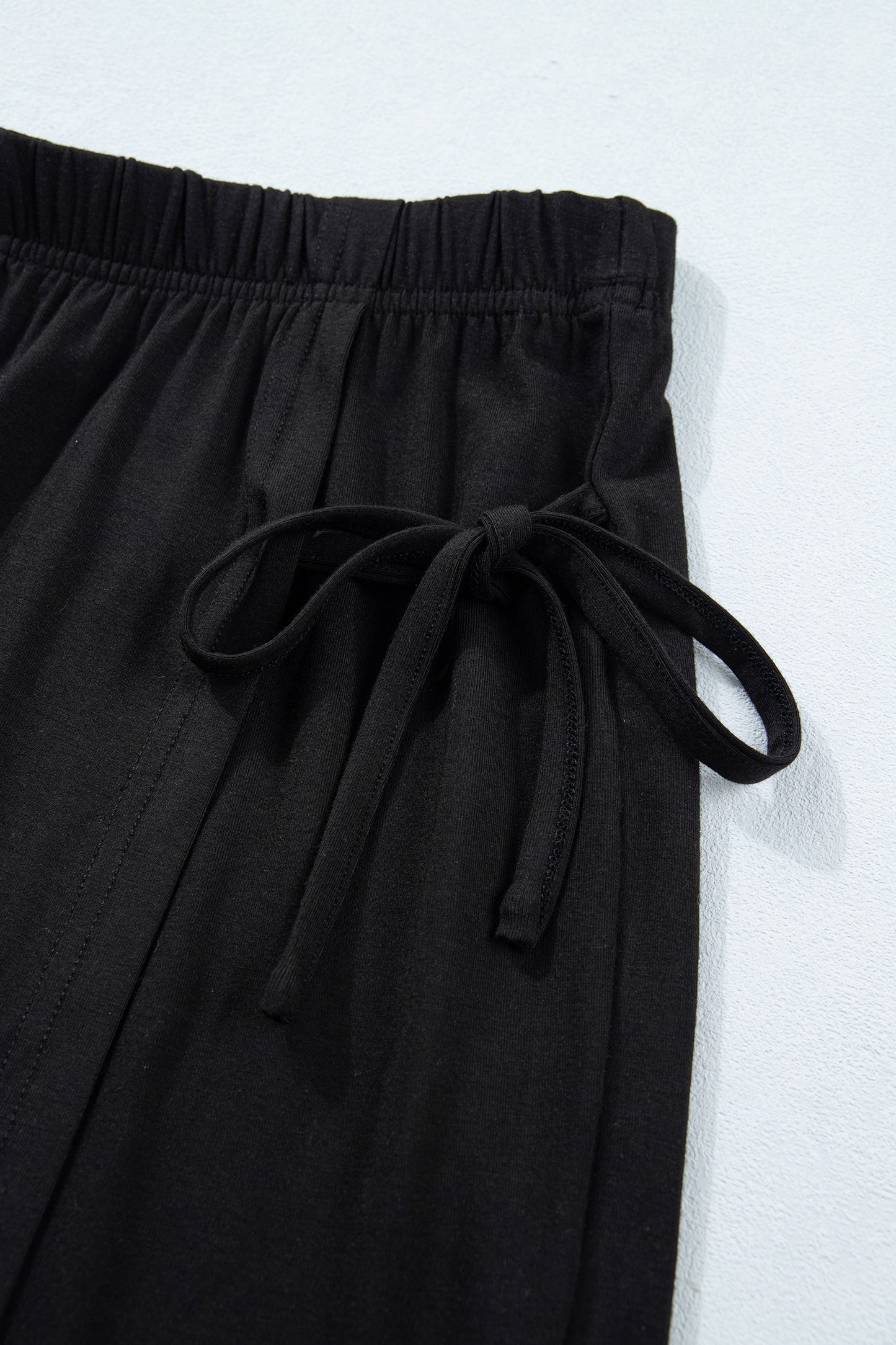 Black Tie Wrap Mini Skort 2pcs Set