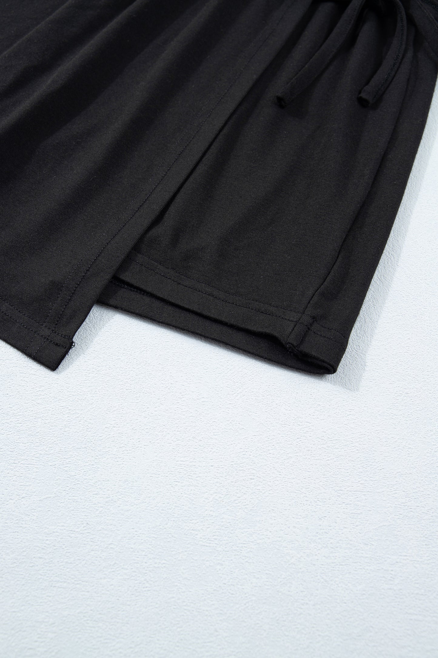 Black Tie Wrap Mini Skort 2pcs Set