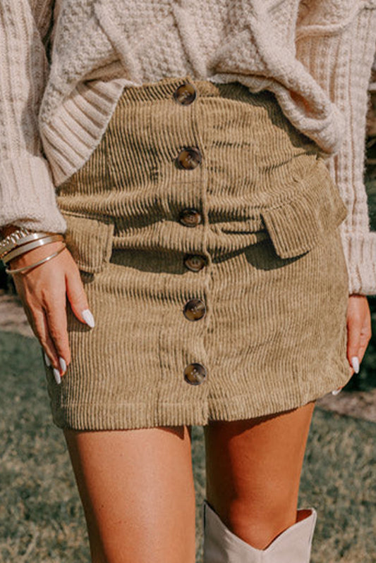 Corduroy Mini Skirt