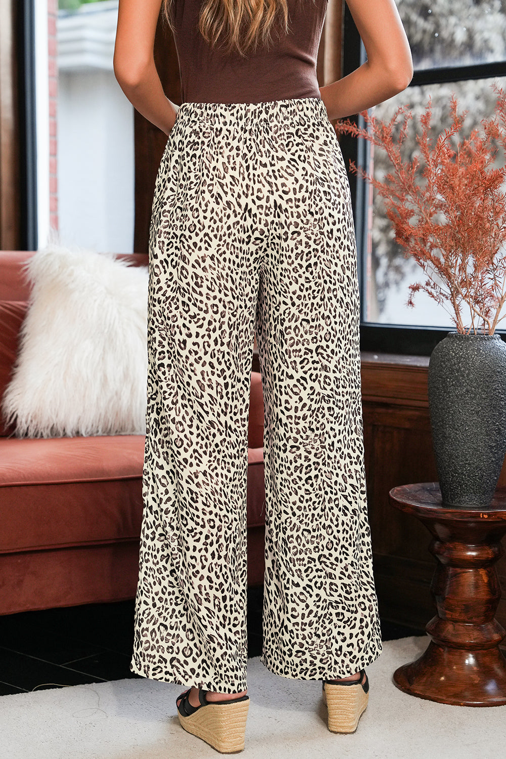 Leopard Drawstring Pants