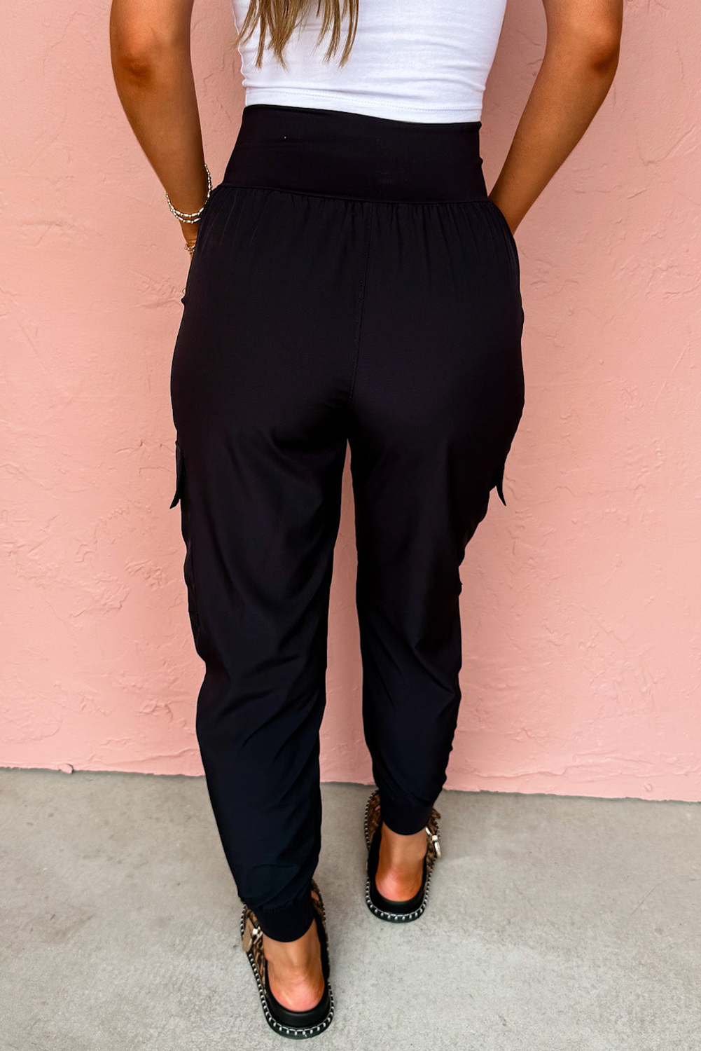 Black Cargo Jogger Pants