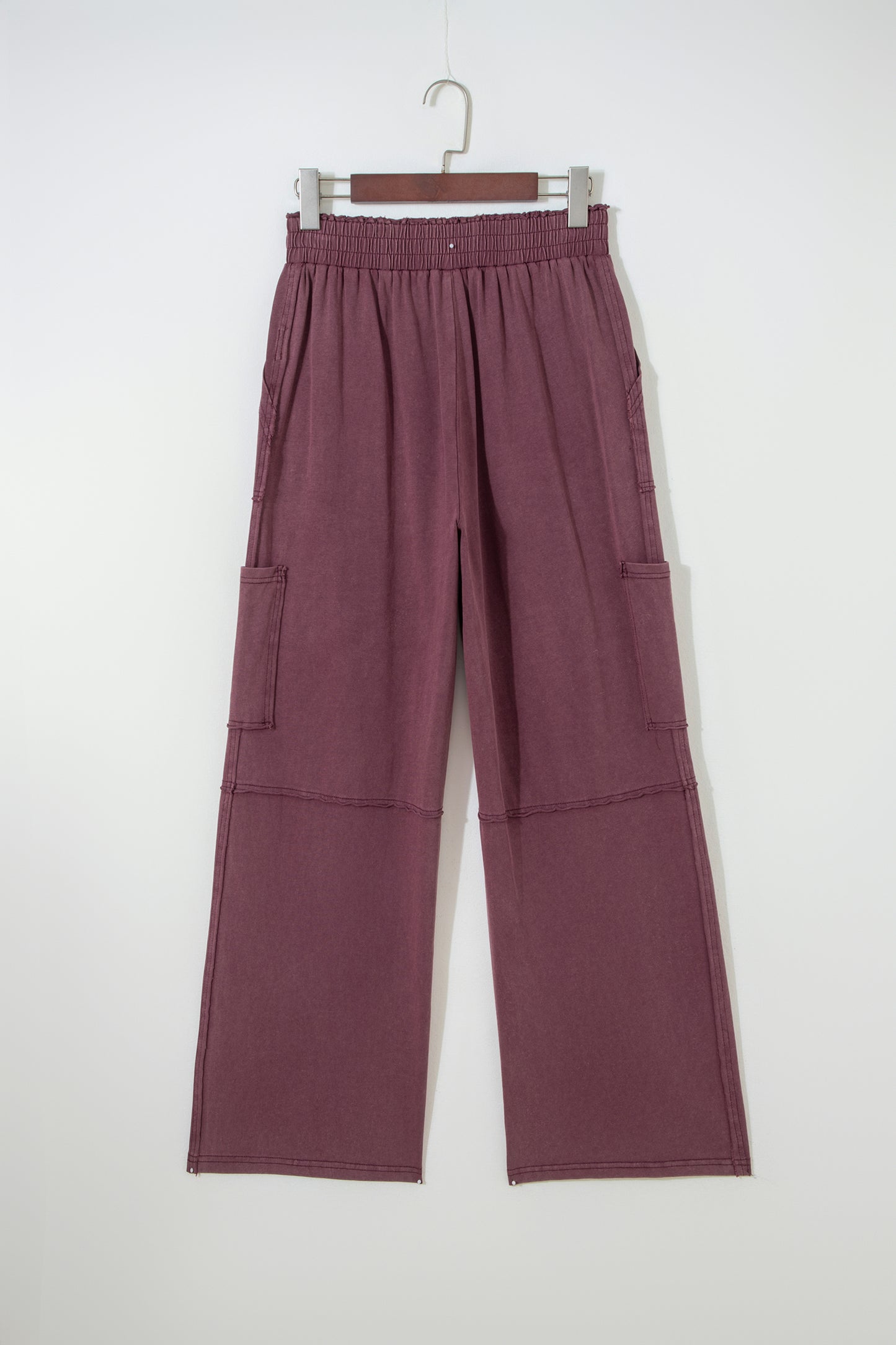 Red Mineral Wash Cargo Sweatpants