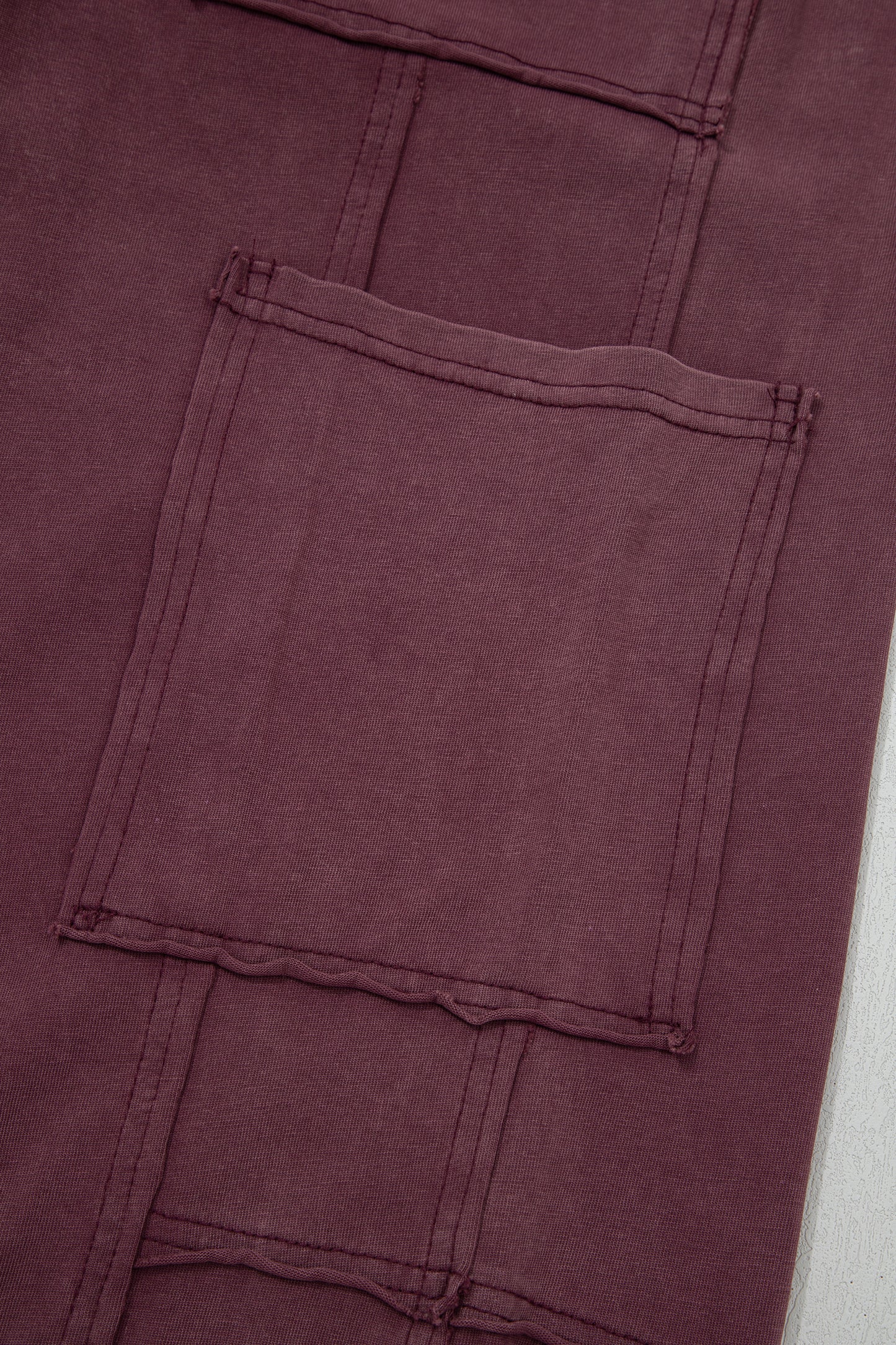Red Mineral Wash Cargo Sweatpants