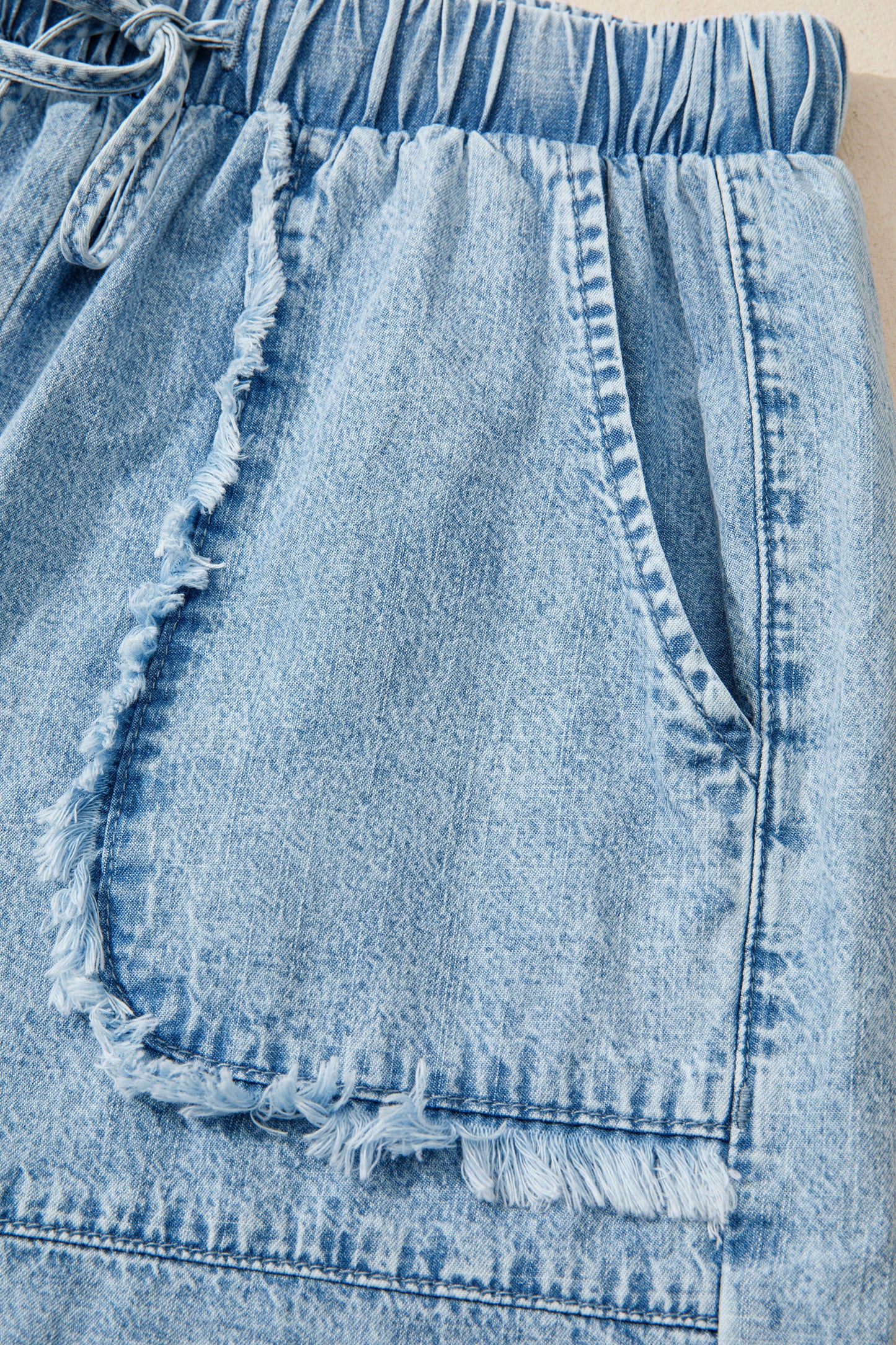 Frayed Edge Denim Shorts