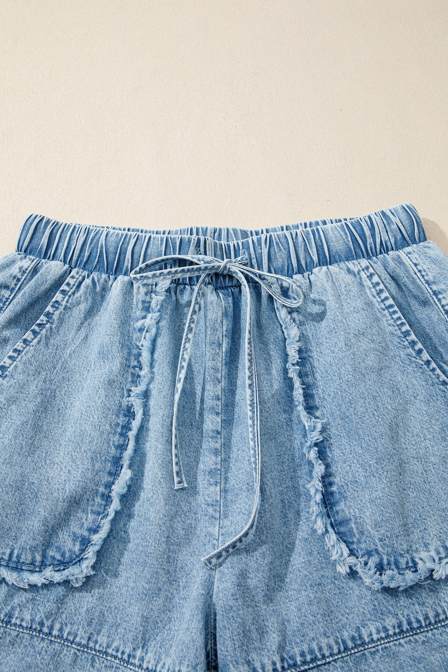 Frayed Edge Denim Shorts