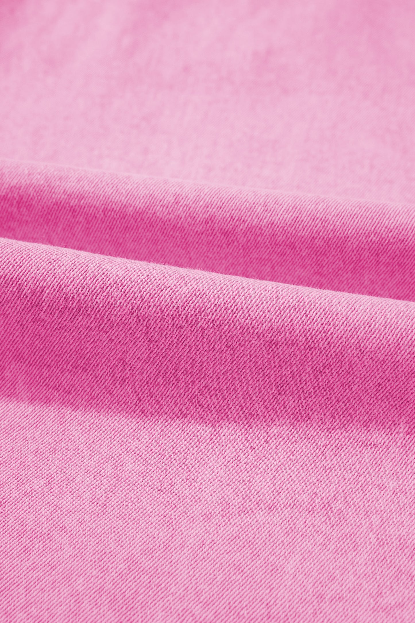 Pink High Waist Raw Hem Jeans