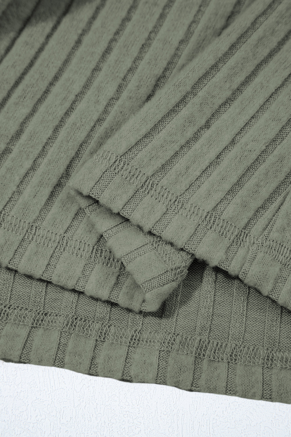 Mist Green Ribbed Button Up Shirt
