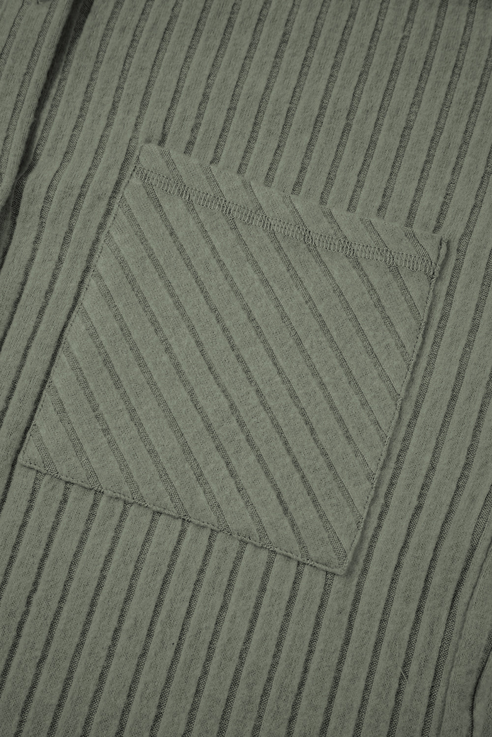 Mist Green Ribbed Button Up Shirt