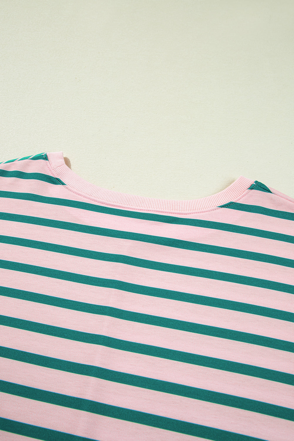 The Talia - Teal and Pink Striped Sweatshirt