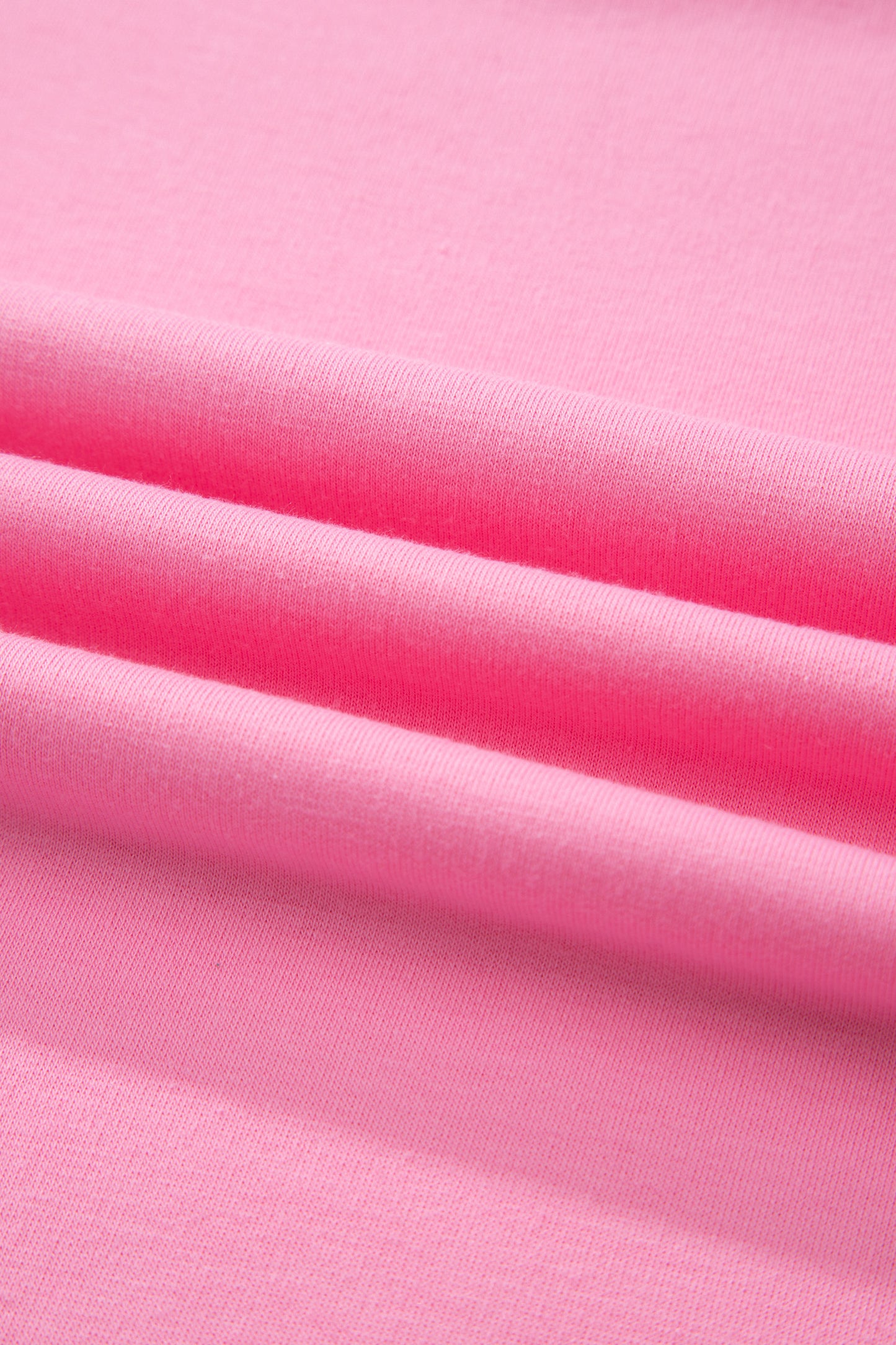 Pink Solid V-Neck Tee Plus Size Pants Set