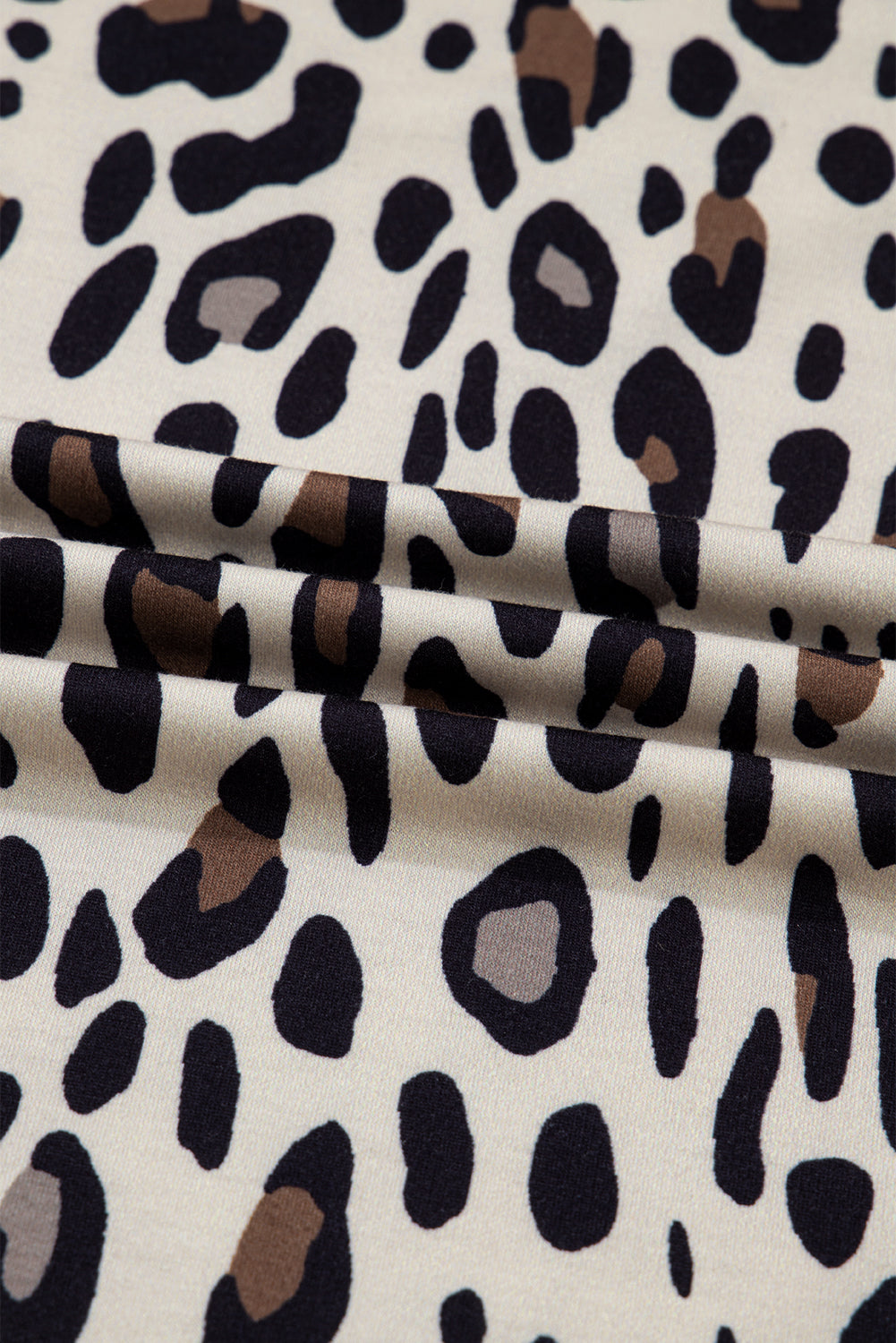 Khaki Plus Size Leopard Wide Leg Pants