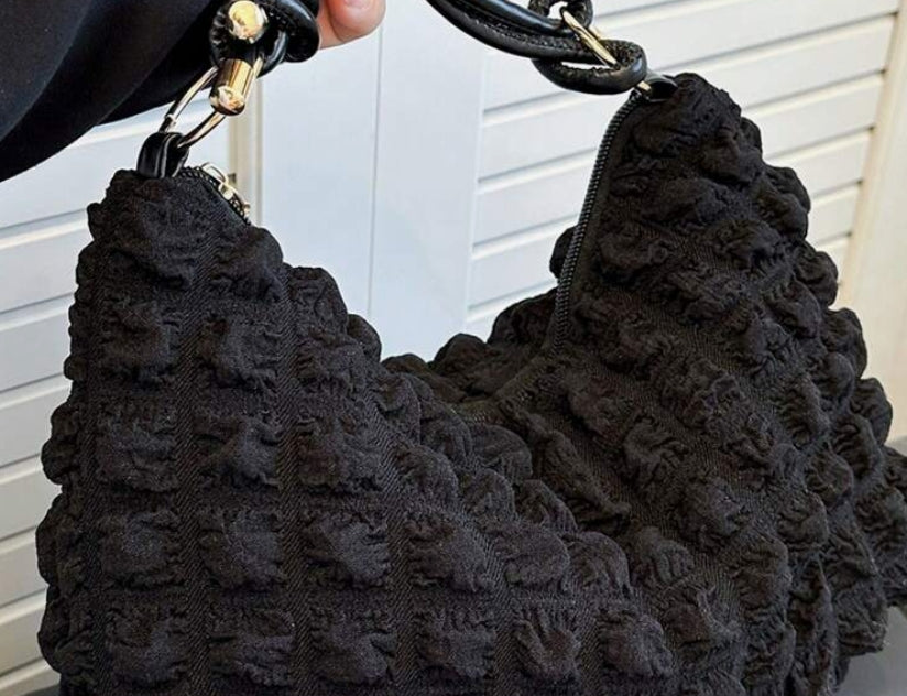 Bubble Pleated Purse