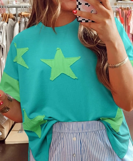 aqua shirt
