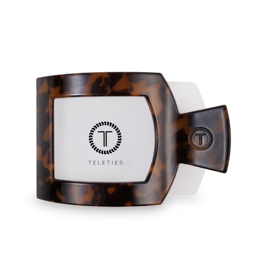Teleties Tortoise Flat Square Hair Clip