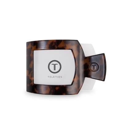 Teleties Tortoise Flat Square Hair Clip
