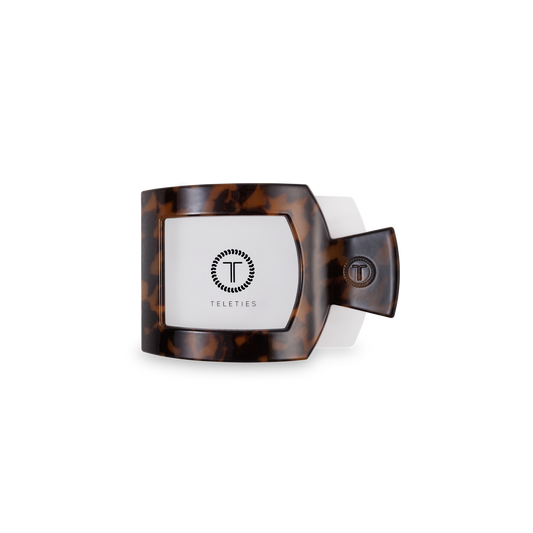 Teleties Tortoise Flat Square Hair Clip