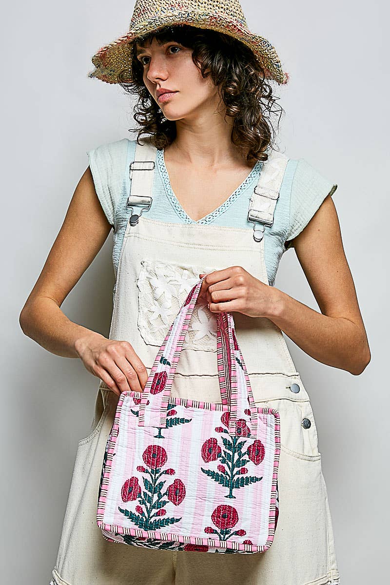 Essentials Mini Quilted Fabric Cube Bag