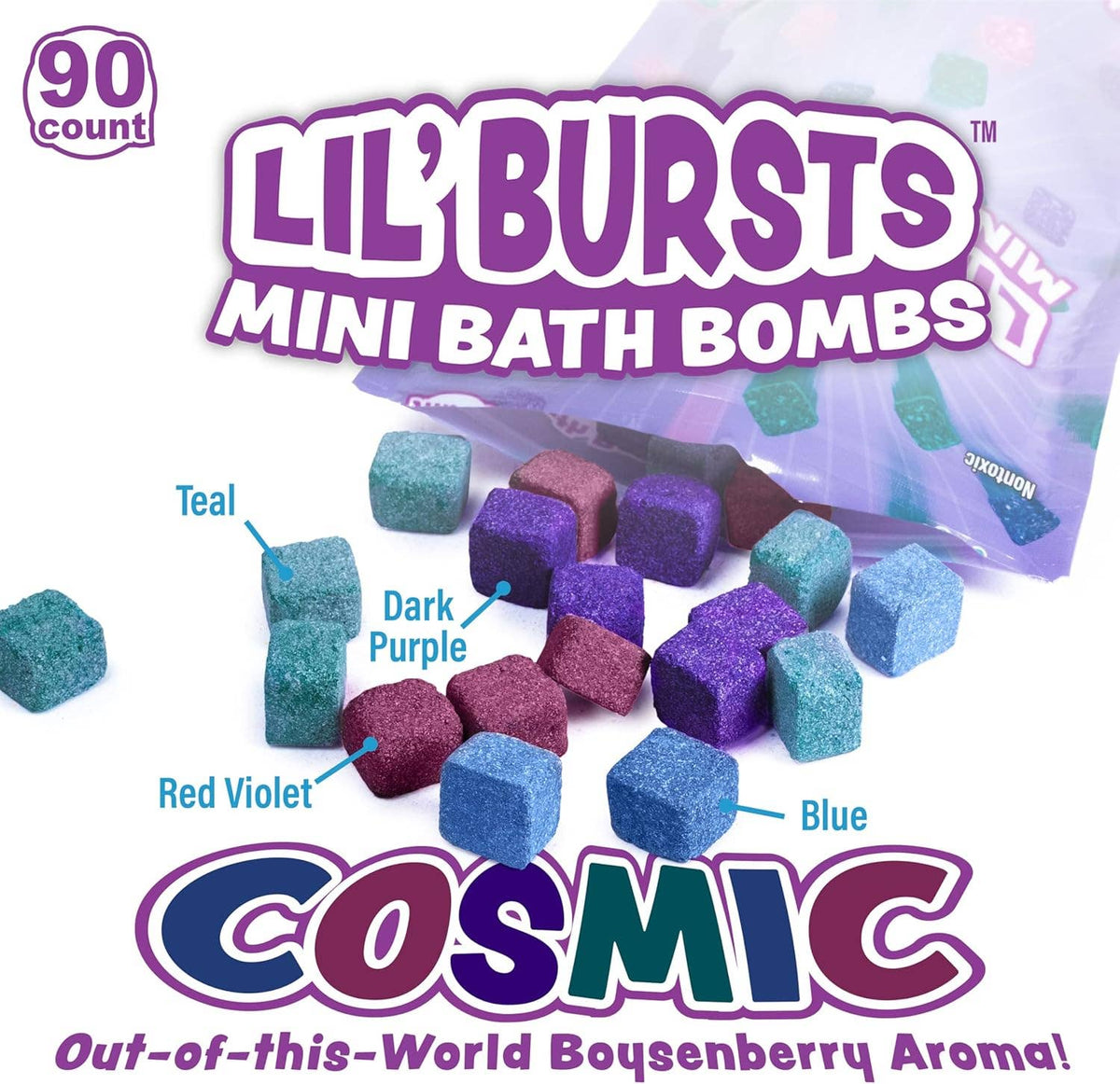 Tub Works® Lil' Bursts™ Mini Bath Bombs for Kids | Cosmic