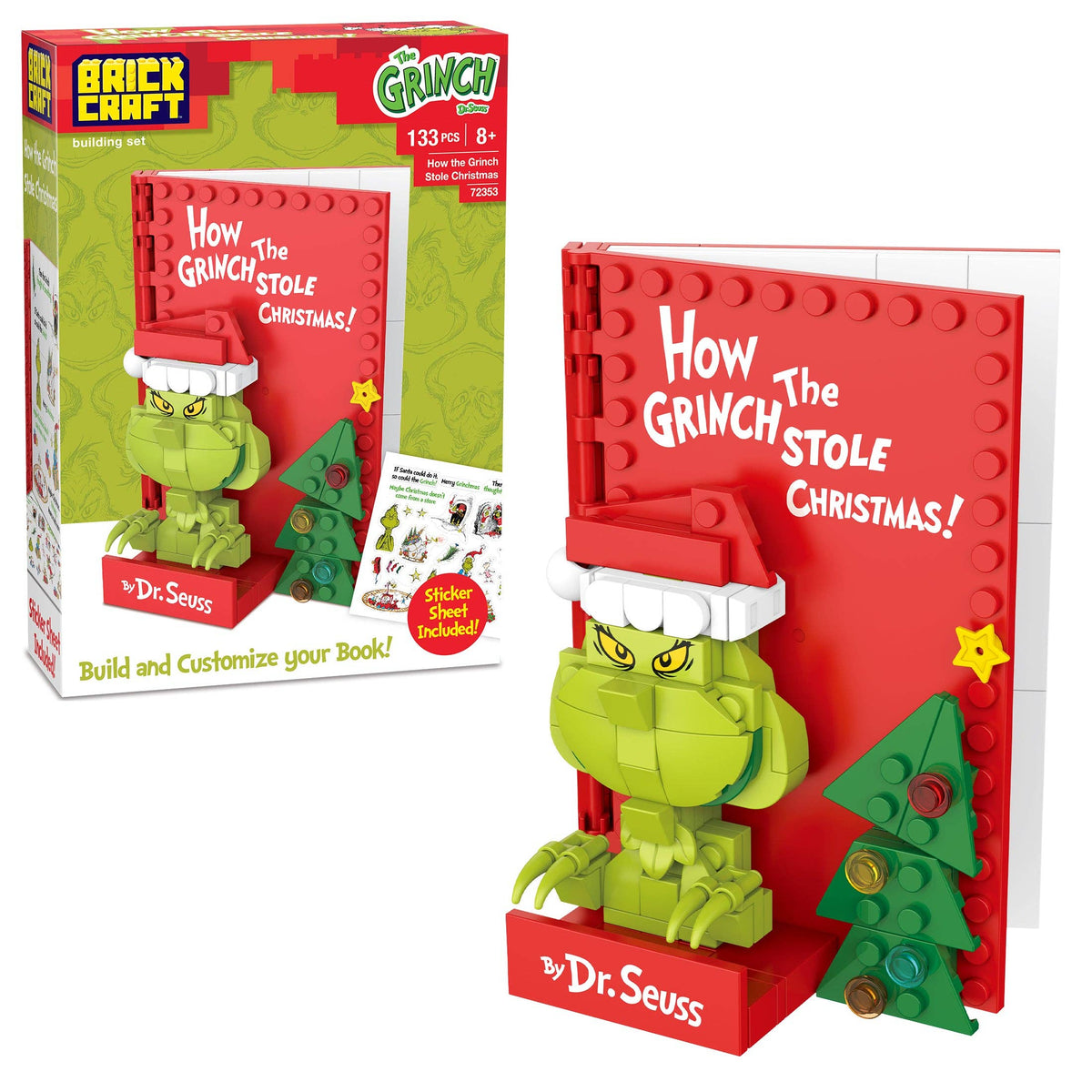 Grinch Stole Christmas 3D Book Building Set 133pc