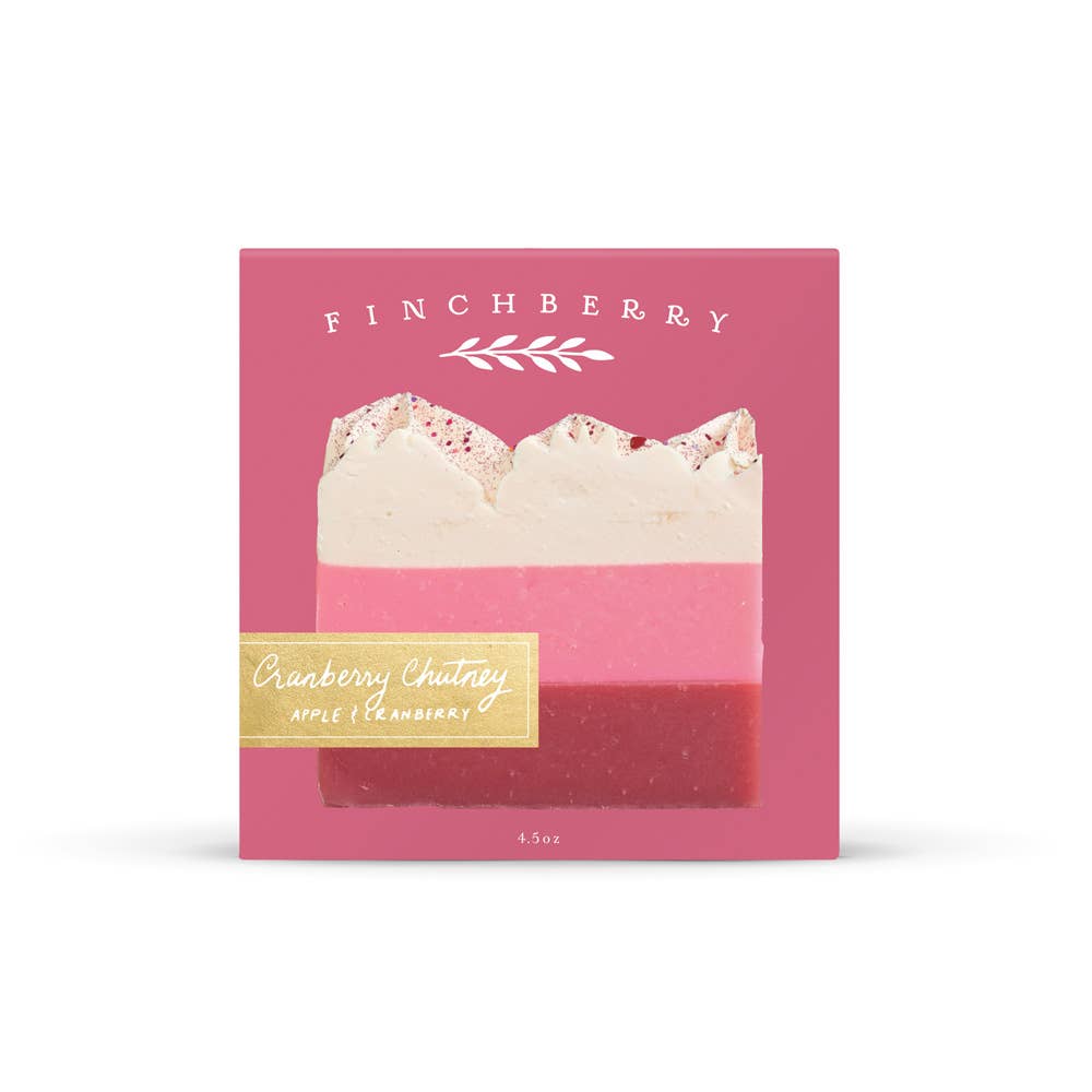 Finchberry Holiday Cranberry Chutney Stocking Stuffer Vegan Soap