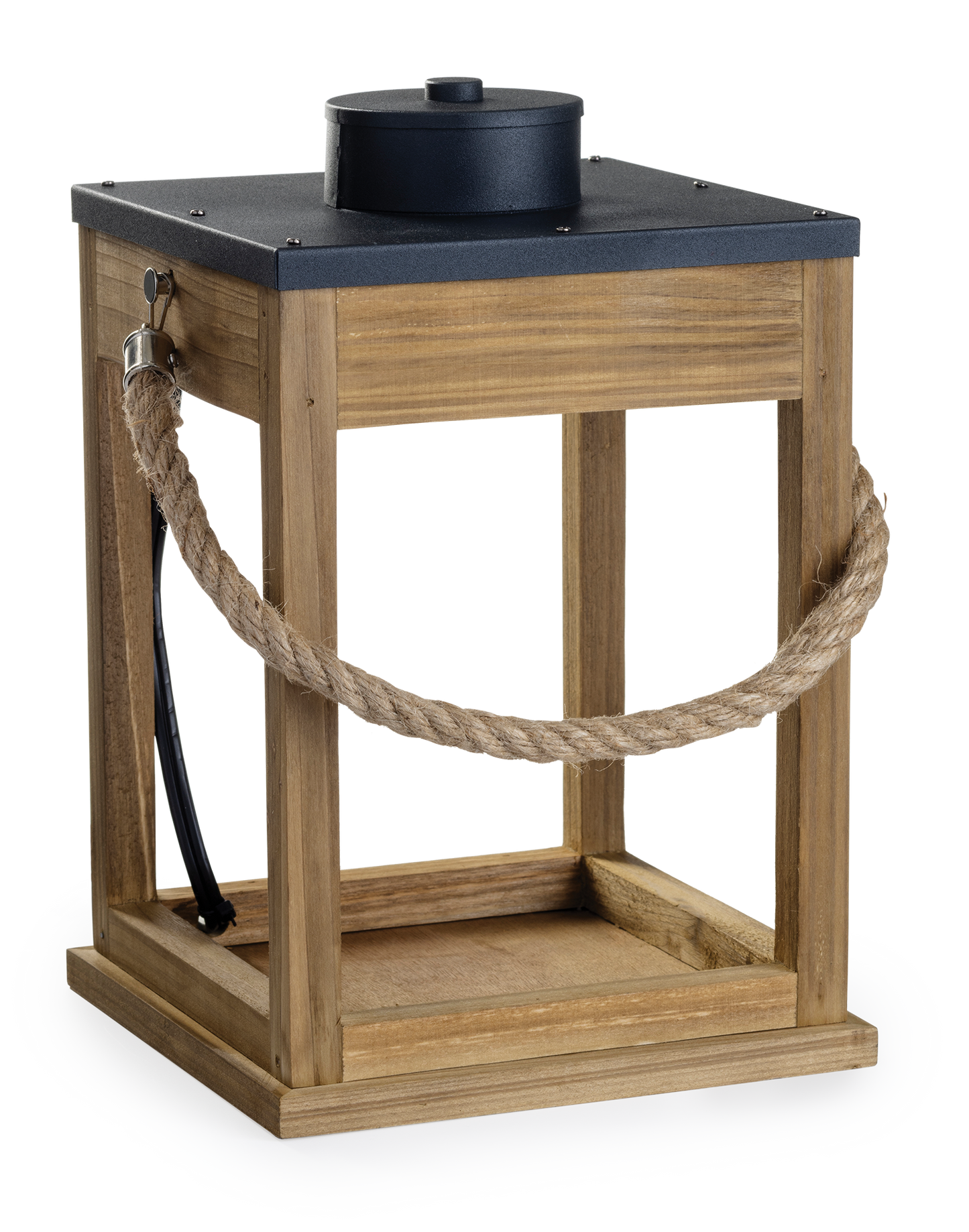 Wood & Rope Candle Warmer Lantern