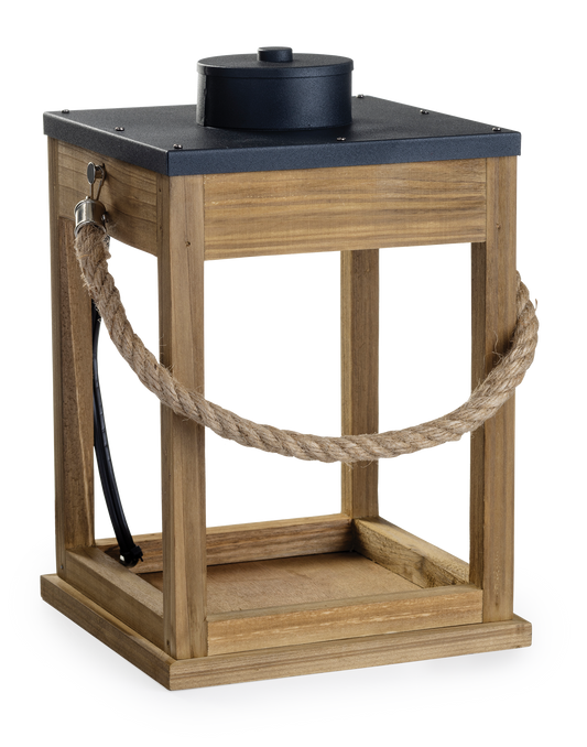 Wood & Rope Candle Warmer Lantern