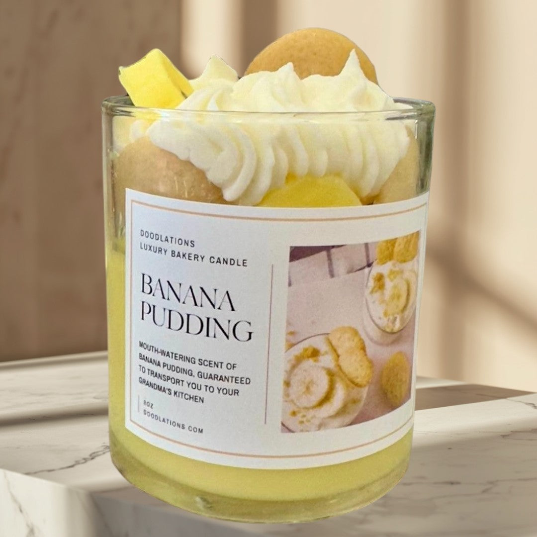 Banana Pudding Luxury Bakery Candle - Doodlations Coffee Bar & Boutique