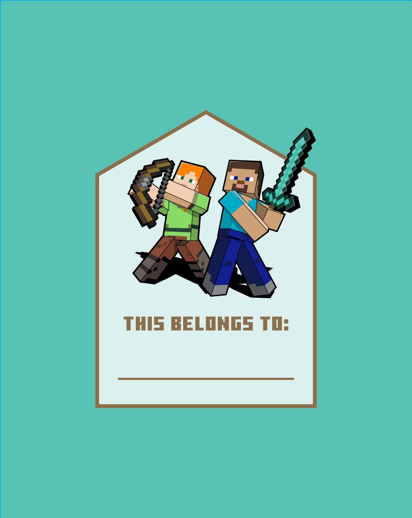 Minecraft: Mobs Glow-in-the-Dark Lock & Key Diary