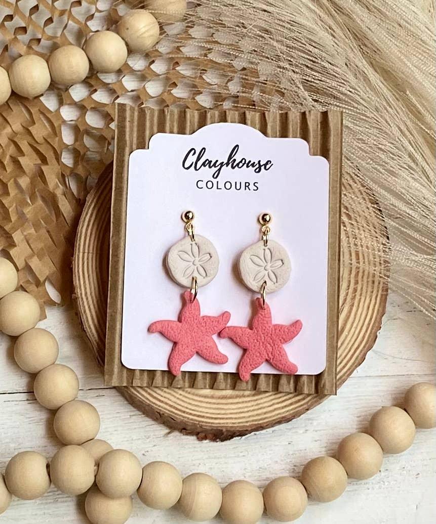 Beach Clay Earrings - Doodlations Coffee Bar & Boutique
