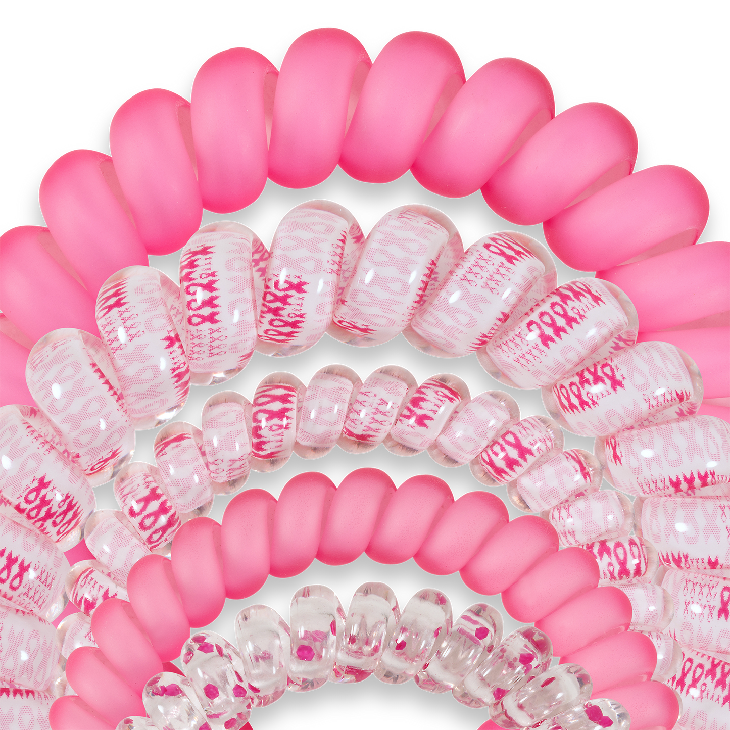 Spiral Hair Coils | Mix Pack | Proudly Pink Hair Ties