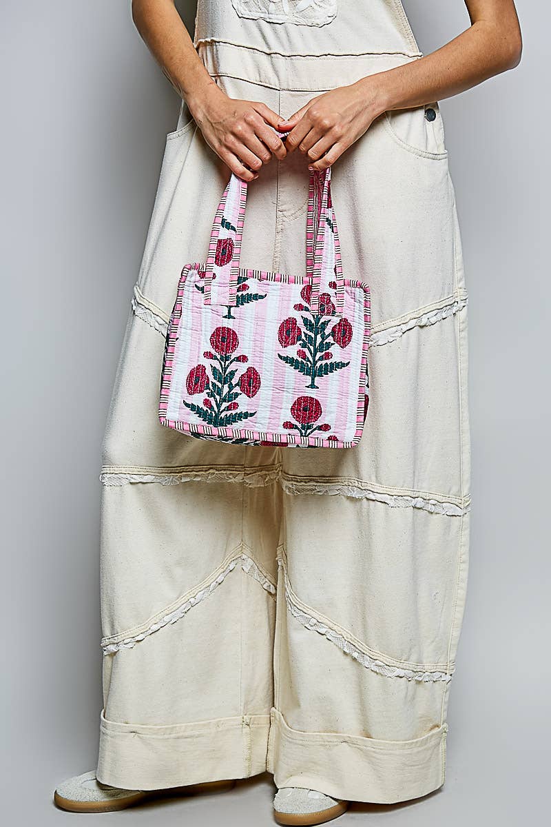 Essentials Mini Quilted Fabric Cube Bag