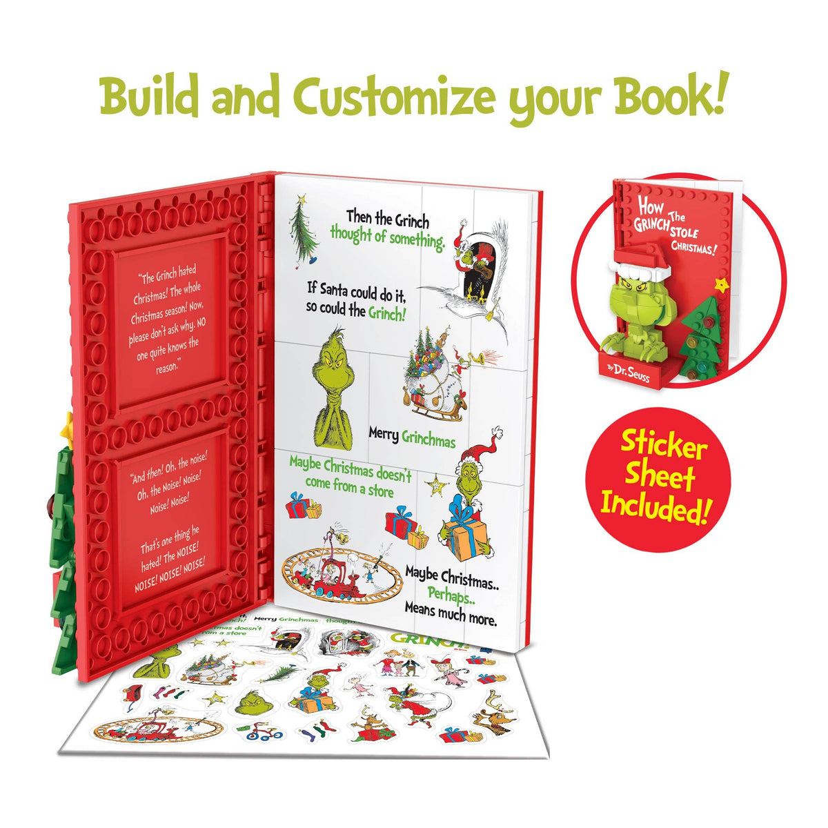 Grinch Stole Christmas 3D Book Building Set 133pc