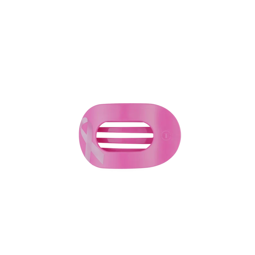 Teleties Breast Cancer Awareness Flat Round Hair Clip - Options Available