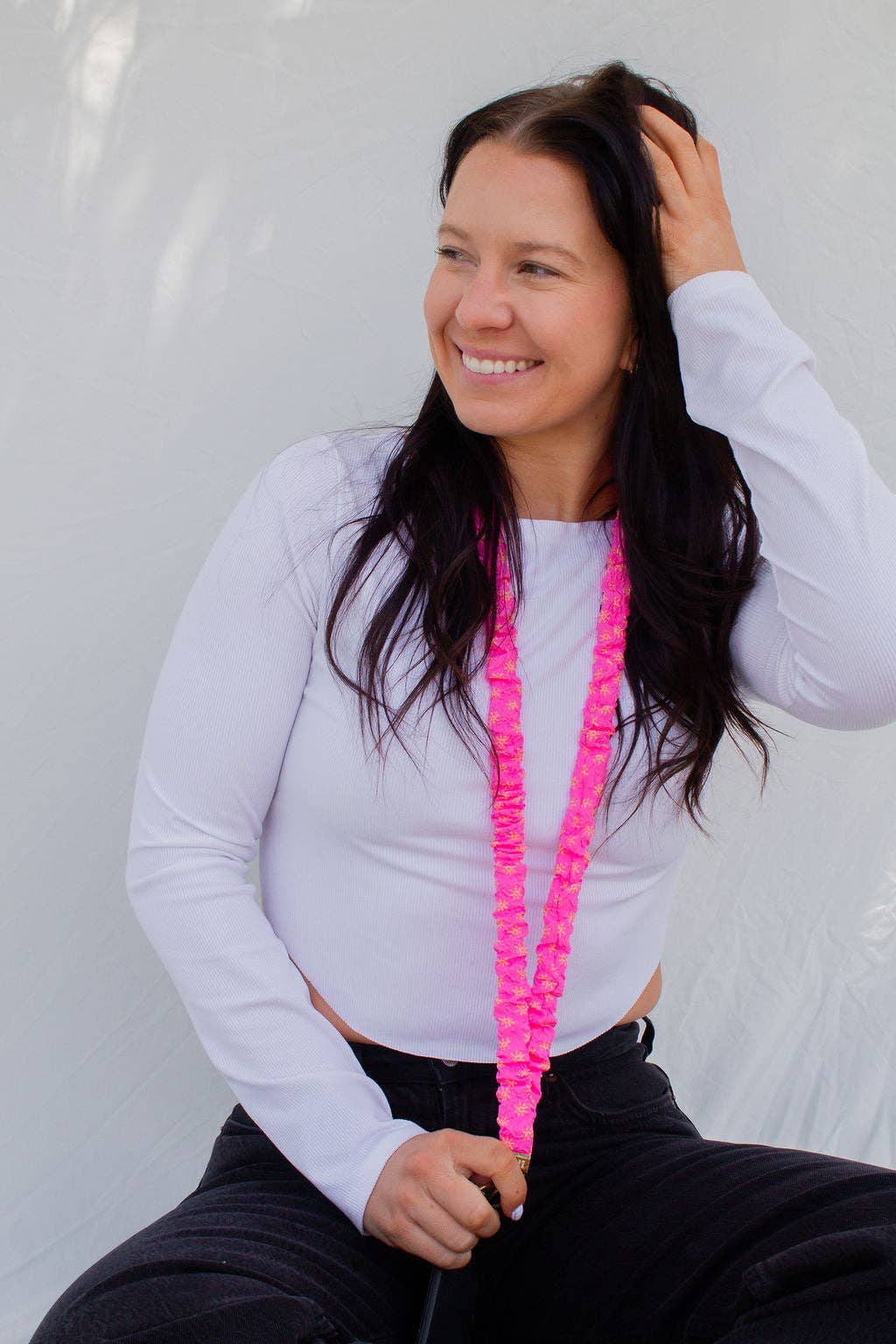Hot Pink & Sunshine Lanyard