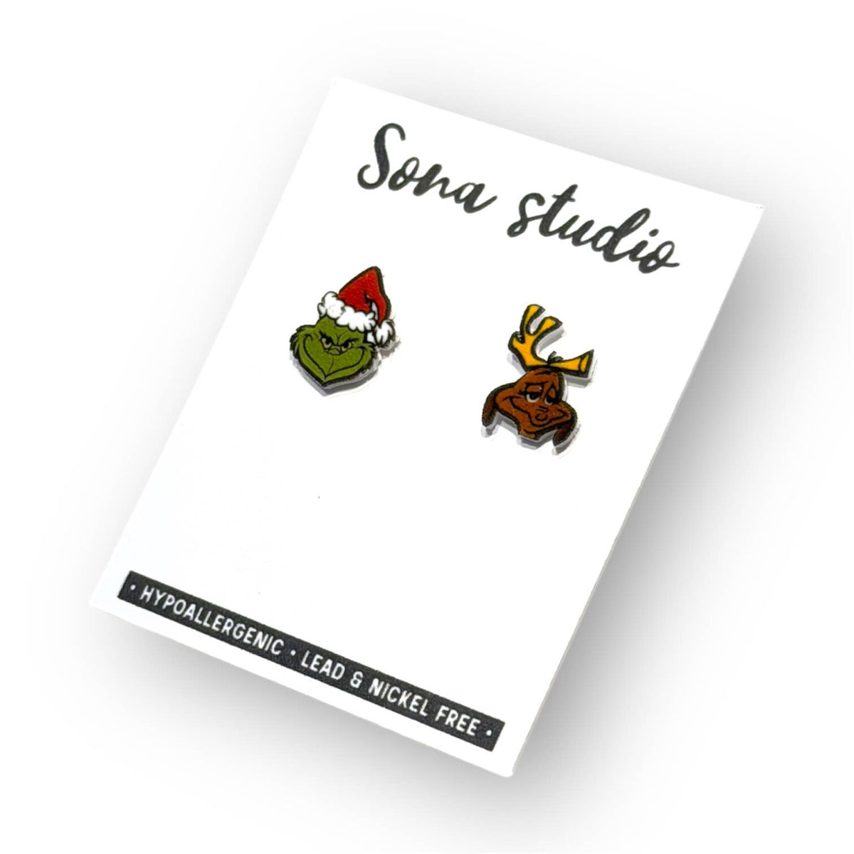 Mean One Christmas Earrings