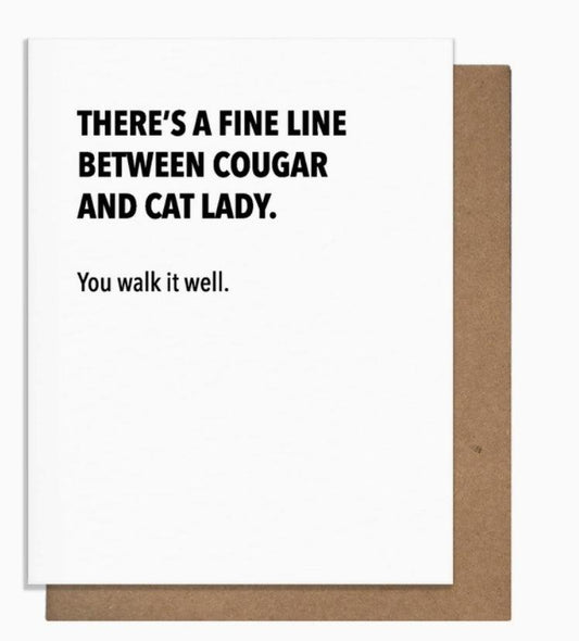 Cat Lady/Cougar - Birthday Card - Doodlations Coffee Bar & Boutique