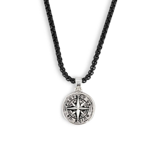 Men's Compass Neclace - Black