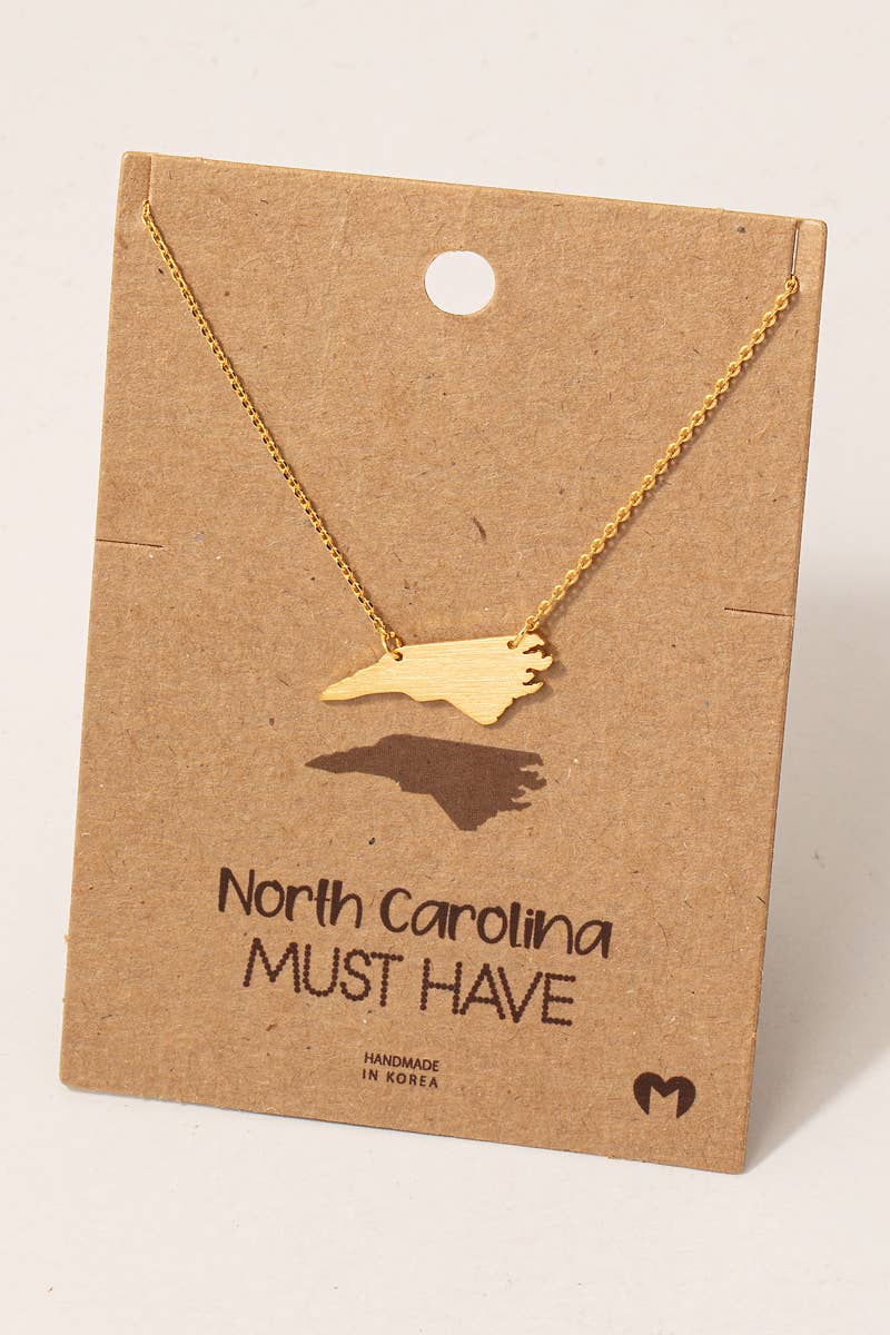 North Carolina State Pendant Necklace