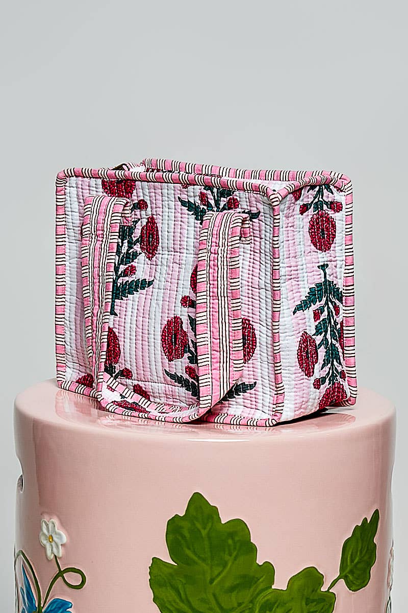 Essentials Mini Quilted Fabric Cube Bag