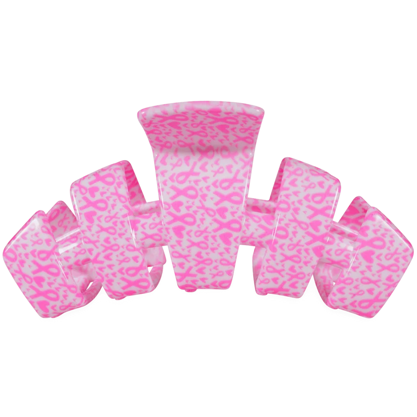 Teleties Classic Breast Cancer Awareness Claw Clip - Options Available