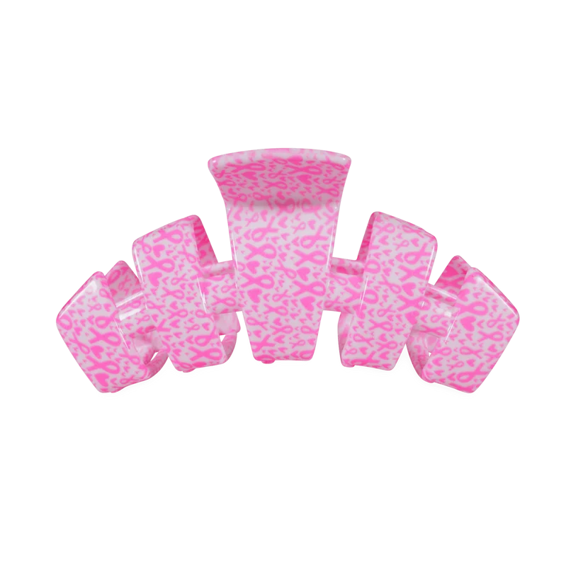 Teleties Classic Breast Cancer Awareness Claw Clip - Options Available